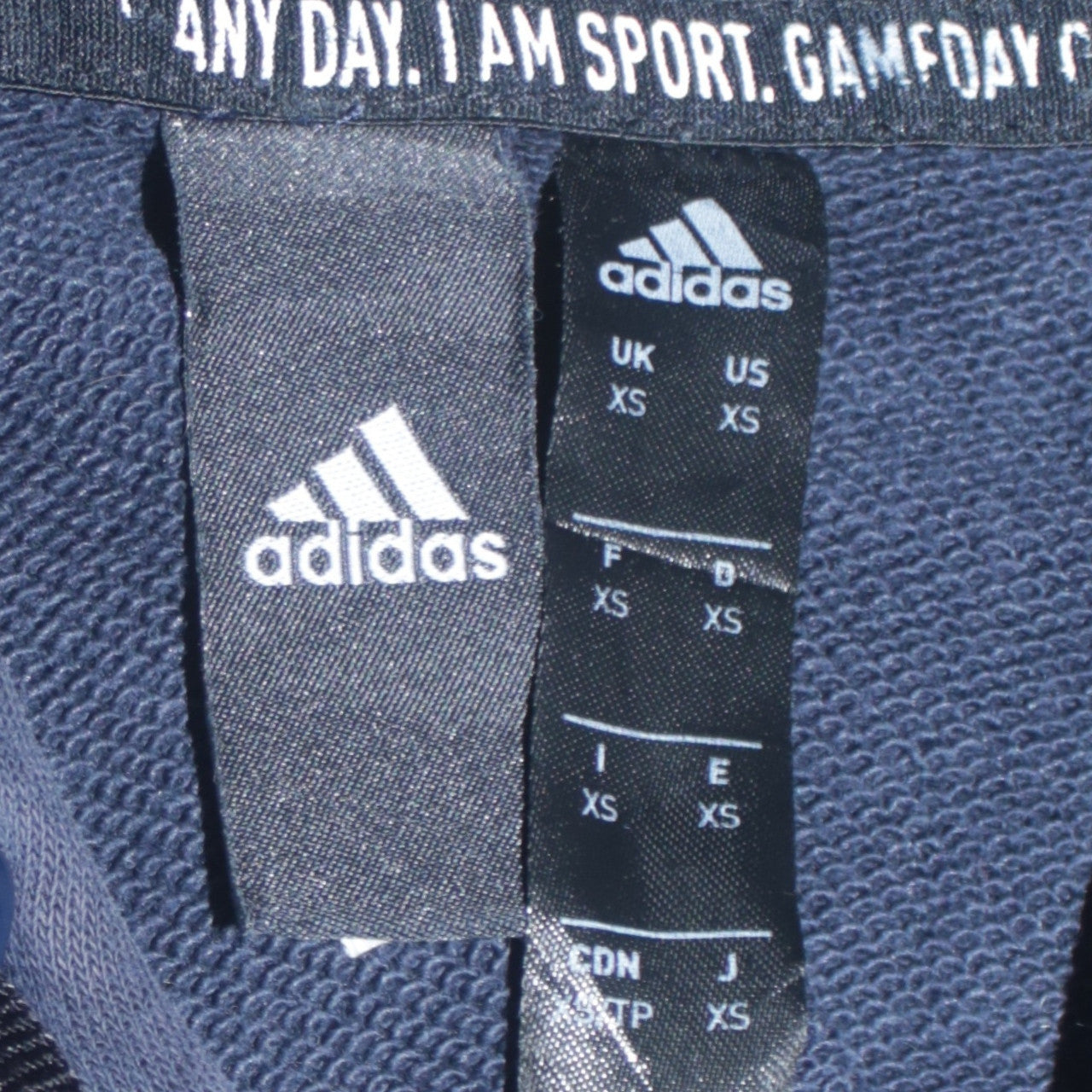 Adidas Men's Blue XS Pullover Hoodie with Logo Graphic