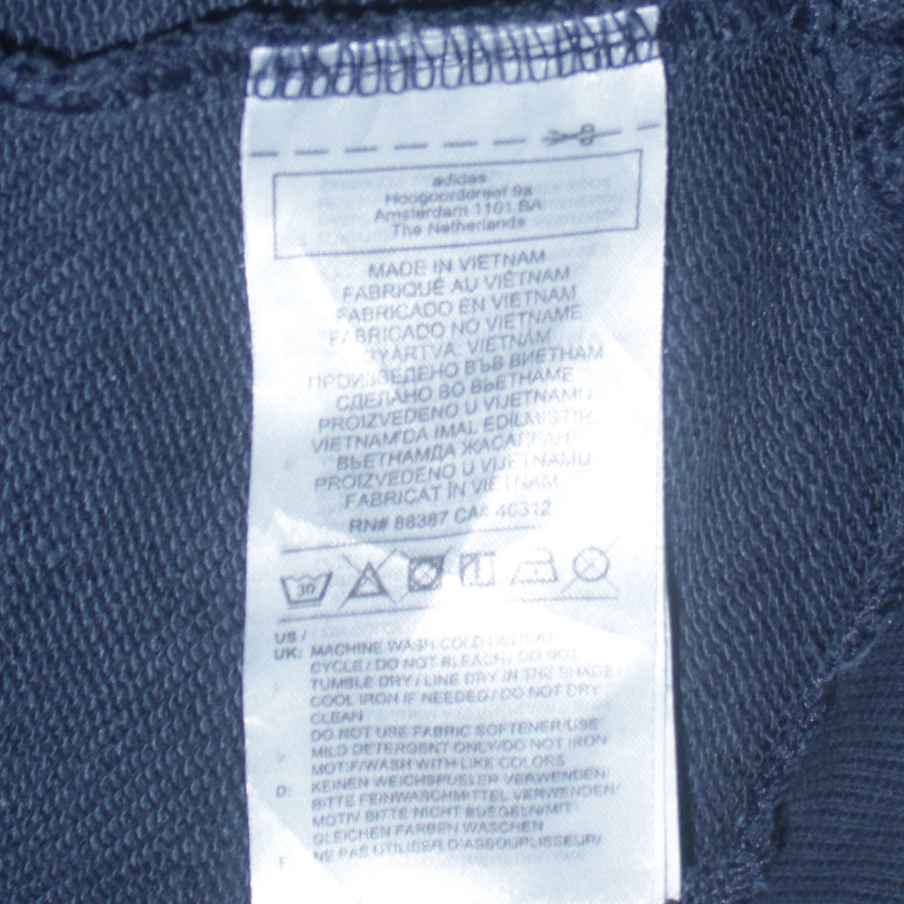 Adidas Men's Blue XS Pullover Hoodie with Logo Graphic