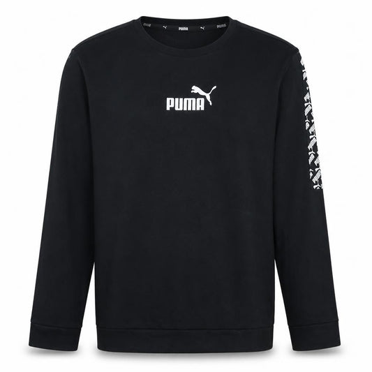 Puma Men's Black Logo Crew Neck Sweatshirt Size L