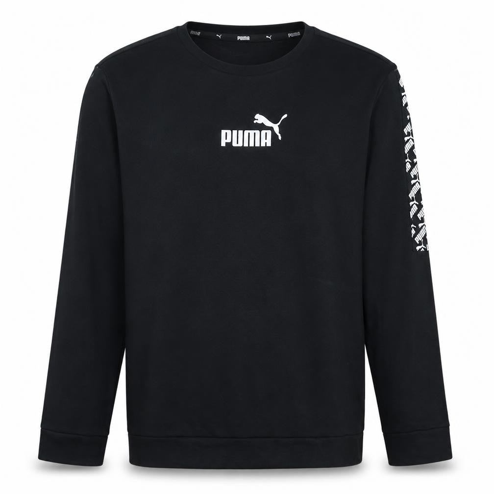 Puma Men's Black Logo Crew Neck Sweatshirt Size L