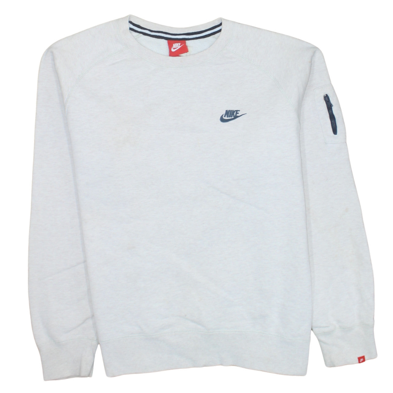Nike Men's Grey Crew Neck Pullover Sweatshirt Size L