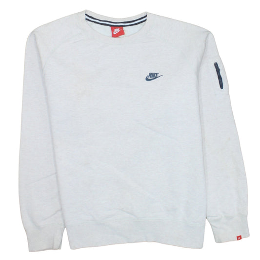 Nike Men's Grey Crew Neck Pullover Sweatshirt Size L