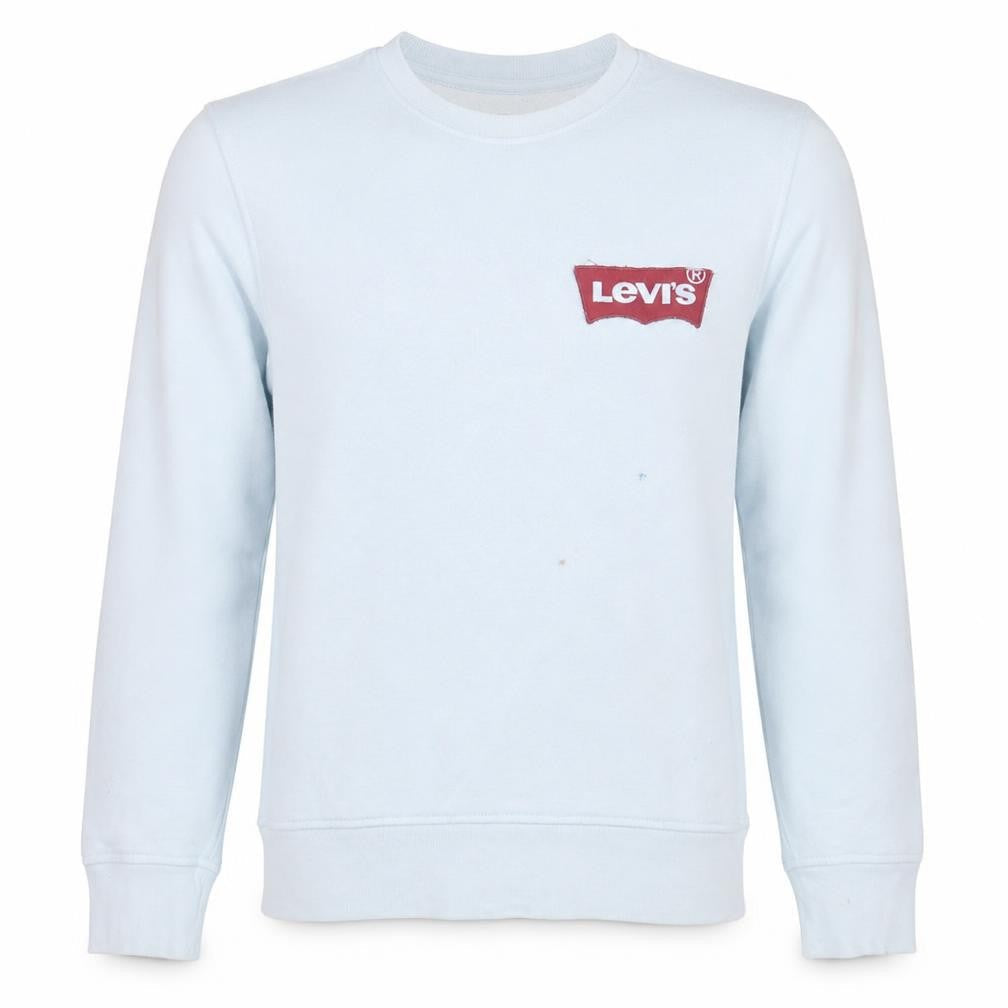 Levi's Mens White Crew Neck Logo Pullover Sweatshirt Size M