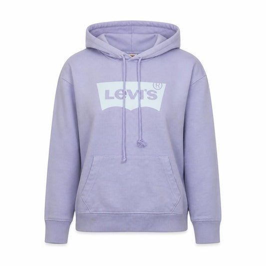 Levi's Women Lavender Pullover Hoodie XS Logo Sweatshirt