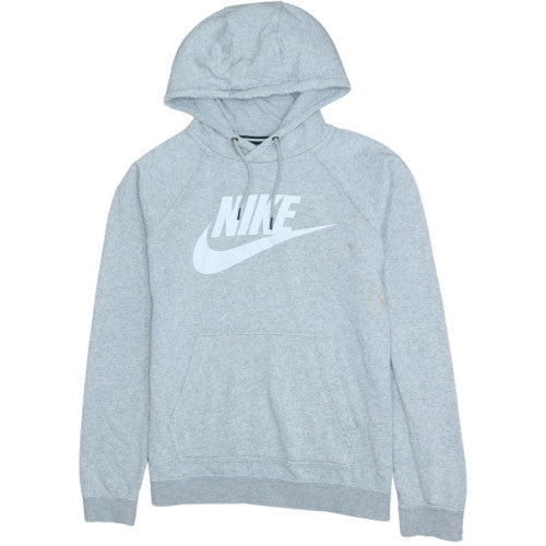 Nike Men’s Grey Pullover Hoodie Small Graphic Logo Sports Fleece