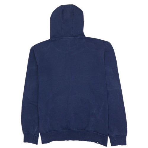 Puma Mens Blue Pullover Hoodie S - Graphic Logo Cotton Blend