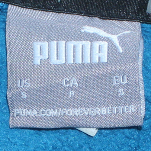 Puma Men's Blue Pullover Hoodie Small Logo Sportswear