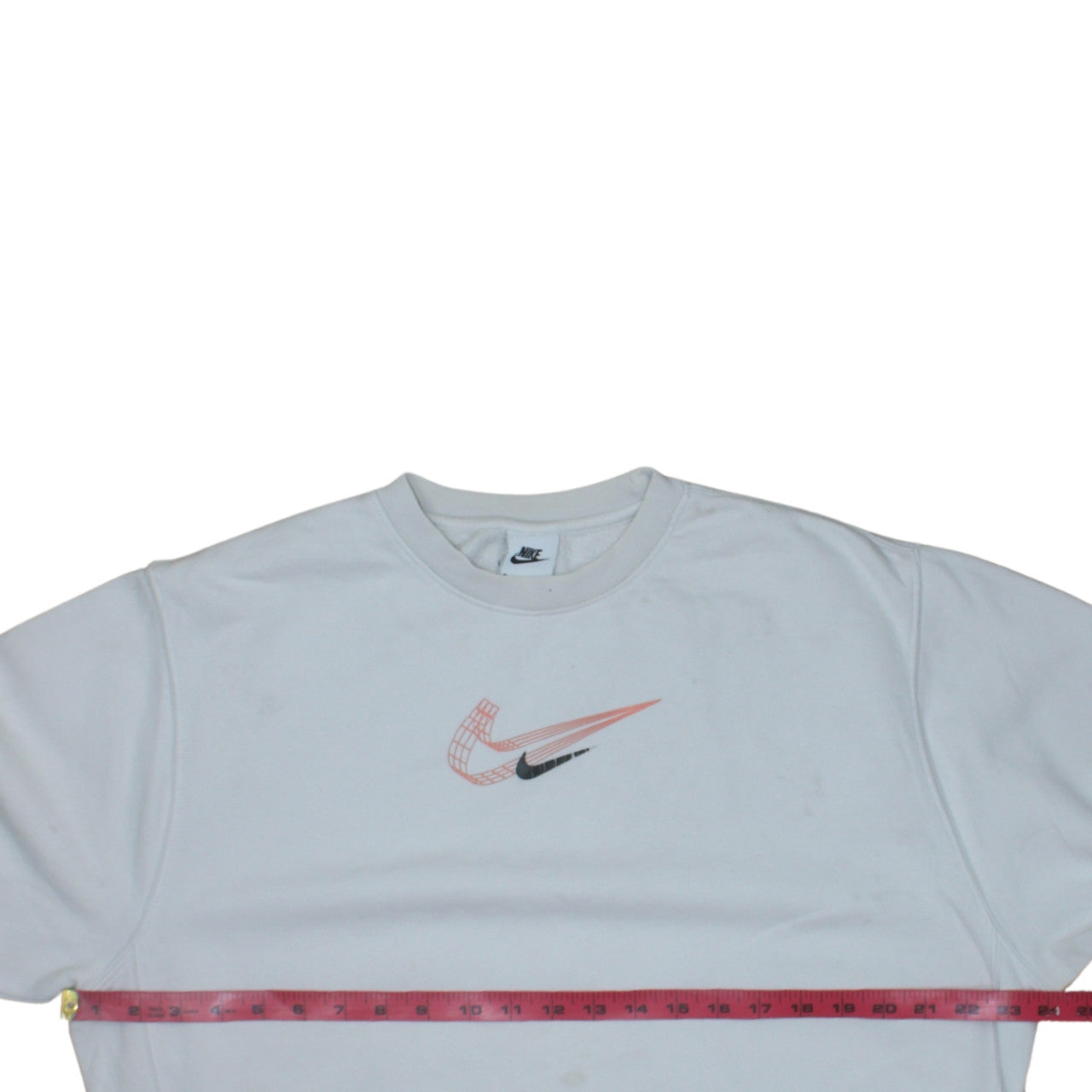 Nike Men's White Graphic Logo Sweatshirt M Pullover Fleece