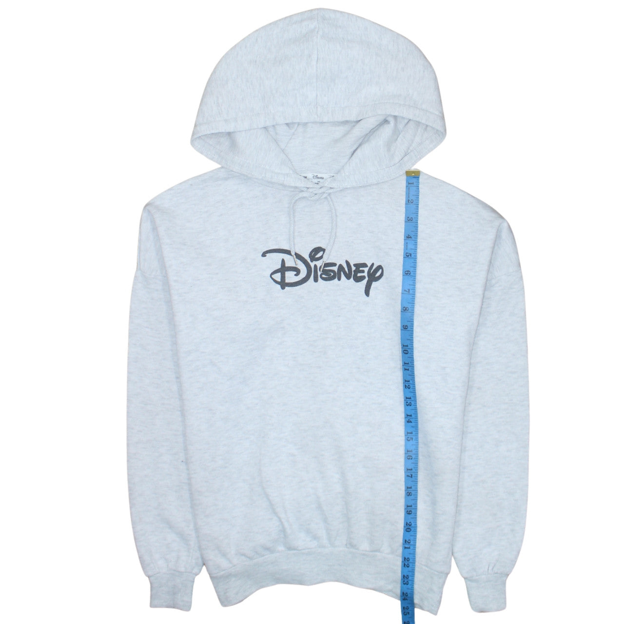 Disney Womens Grey XS Pullover Hoodie with Logo Print