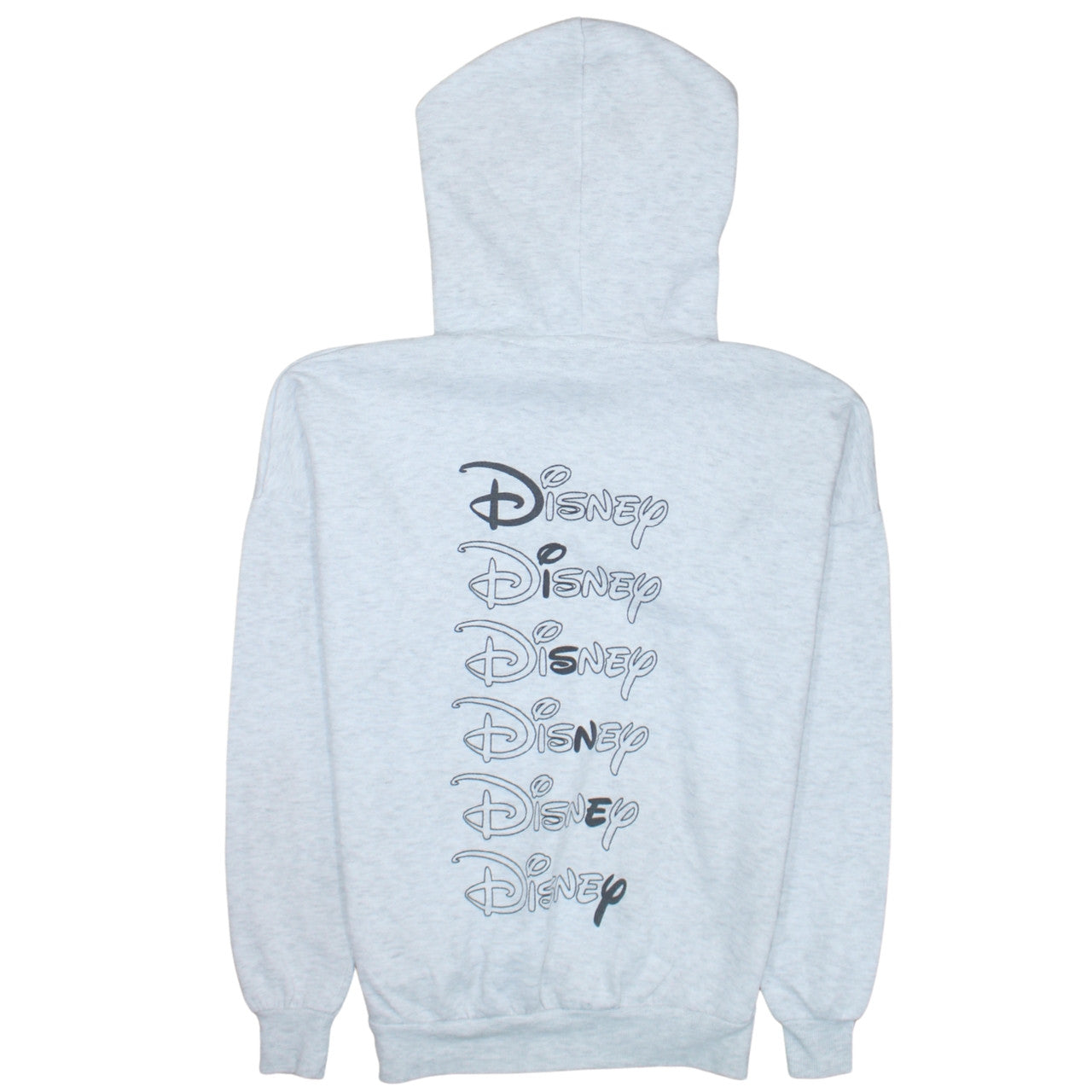 Disney Womens Grey XS Pullover Hoodie with Logo Print