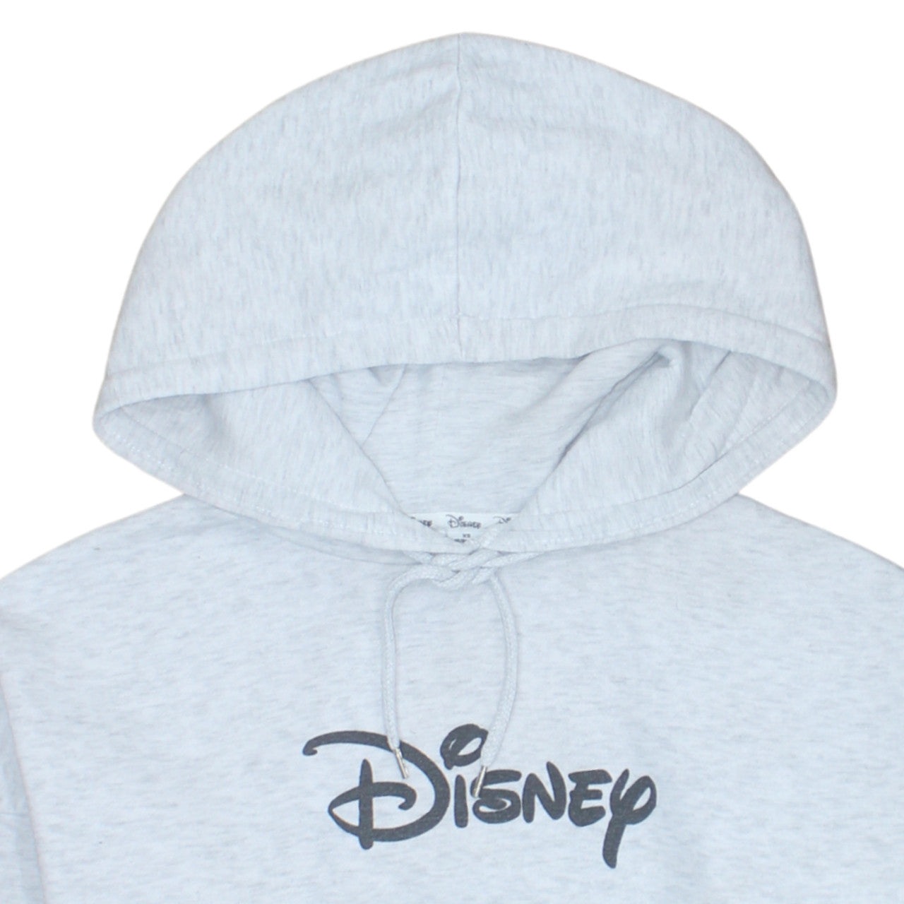 Disney Womens Grey XS Pullover Hoodie with Logo Print