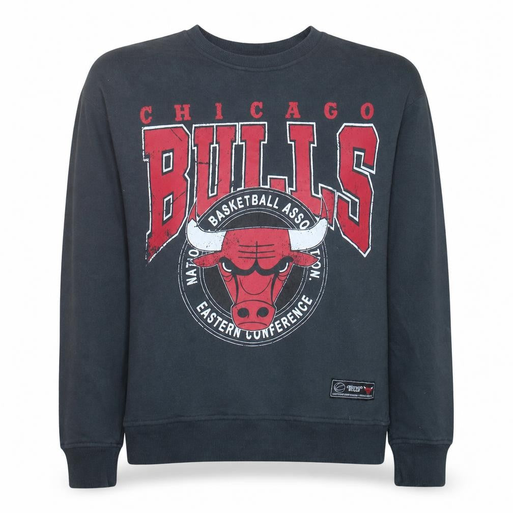 Primark NBA Chicago Bulls Black Sweatshirt Women S Graphic Print Pullover