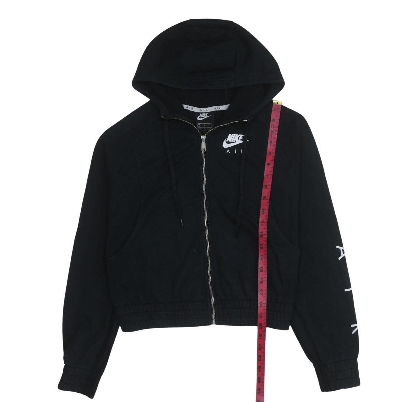 Nike Air Women's Black Full Zip Hoodie Size S Cotton Blend