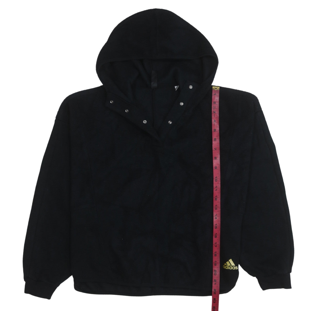 Adidas Women’s Black Fleece Pullover Hoodie Size M Logo Detail