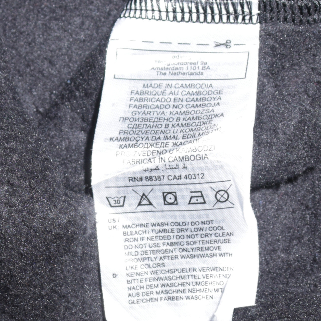 Adidas Women’s Black Fleece Pullover Hoodie Size M Logo Detail