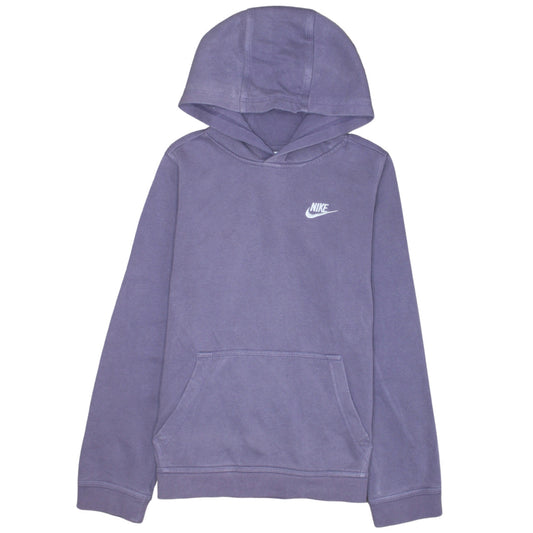 Nike Girls Purple Pullover Hoodie L 147-158cm Fleece Sweatshirt