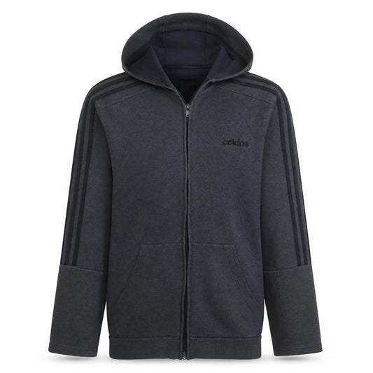 adidas Men Grey Full Zip Hoodie M Regular Fit Sportswear