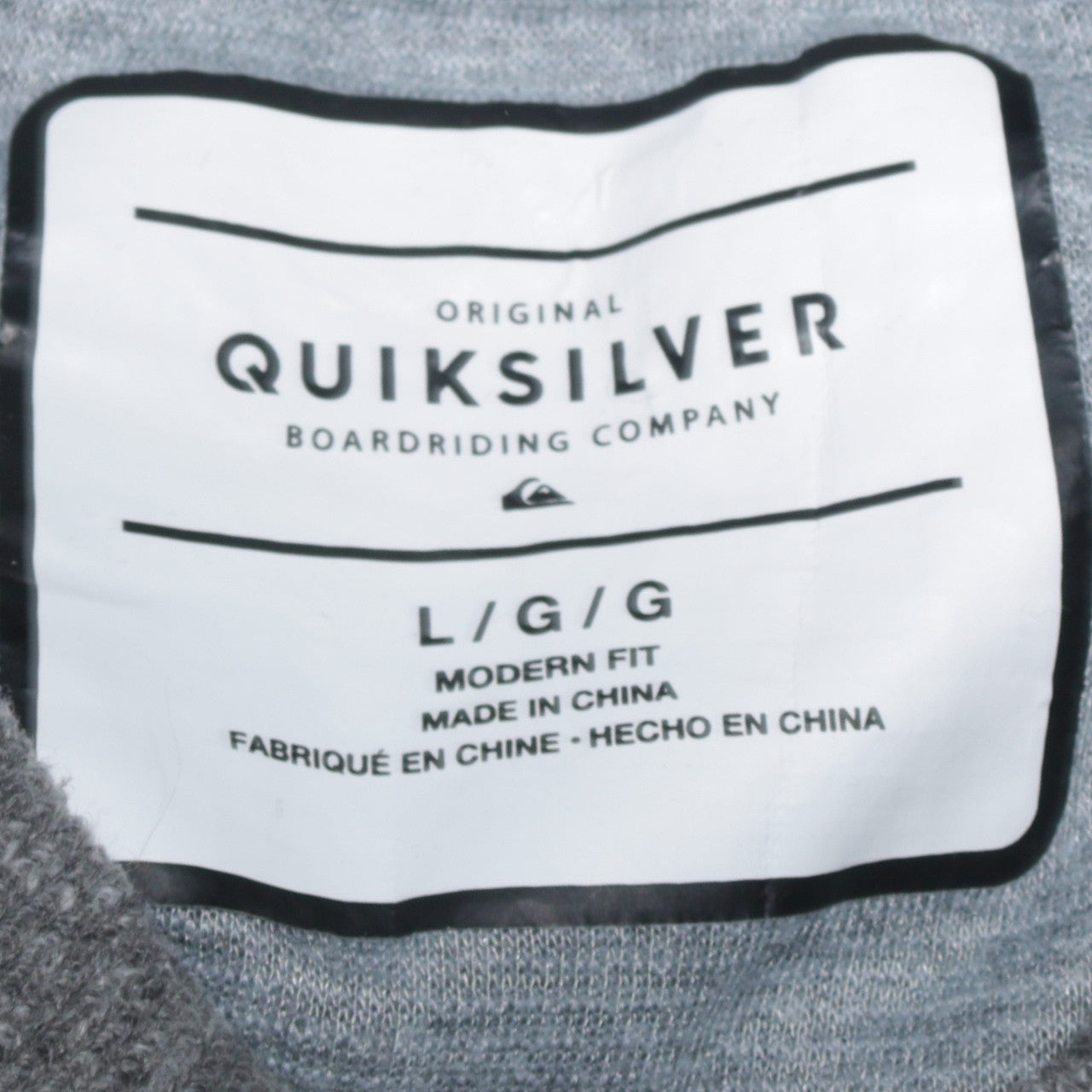 Quiksilver Men's Grey Pullover Sweatshirt L Classic Fit