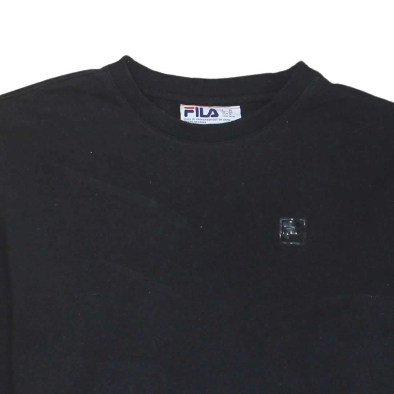 FILA Men's Black Crew Neck Pullover Sweatshirt Size M
