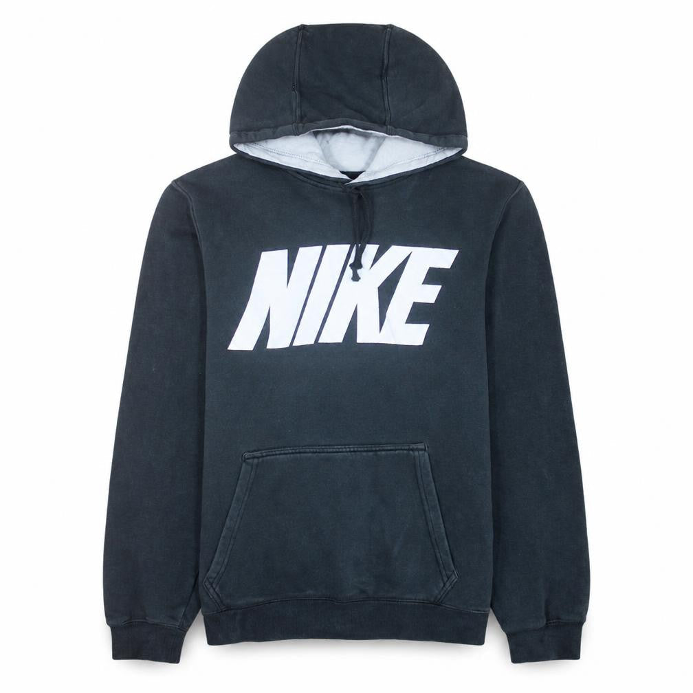 Nike Mens Black Pullover Hoodie Small Logo Fleece Sweatshirt