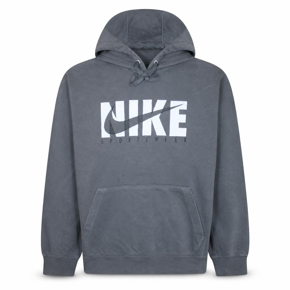Nike Men's Grey XL Pullover Hoodie Sportswear Logo Fleece Sweatshirt