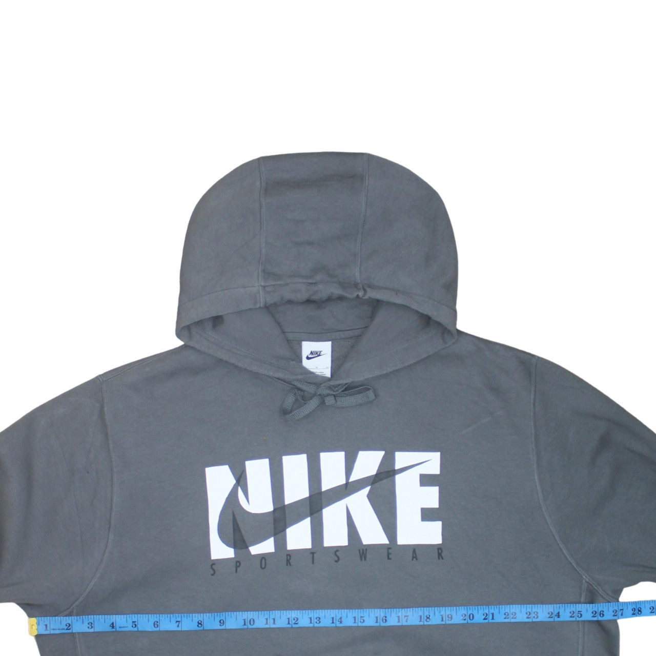 Nike Men's Grey XL Pullover Hoodie Sportswear Logo Fleece Sweatshirt