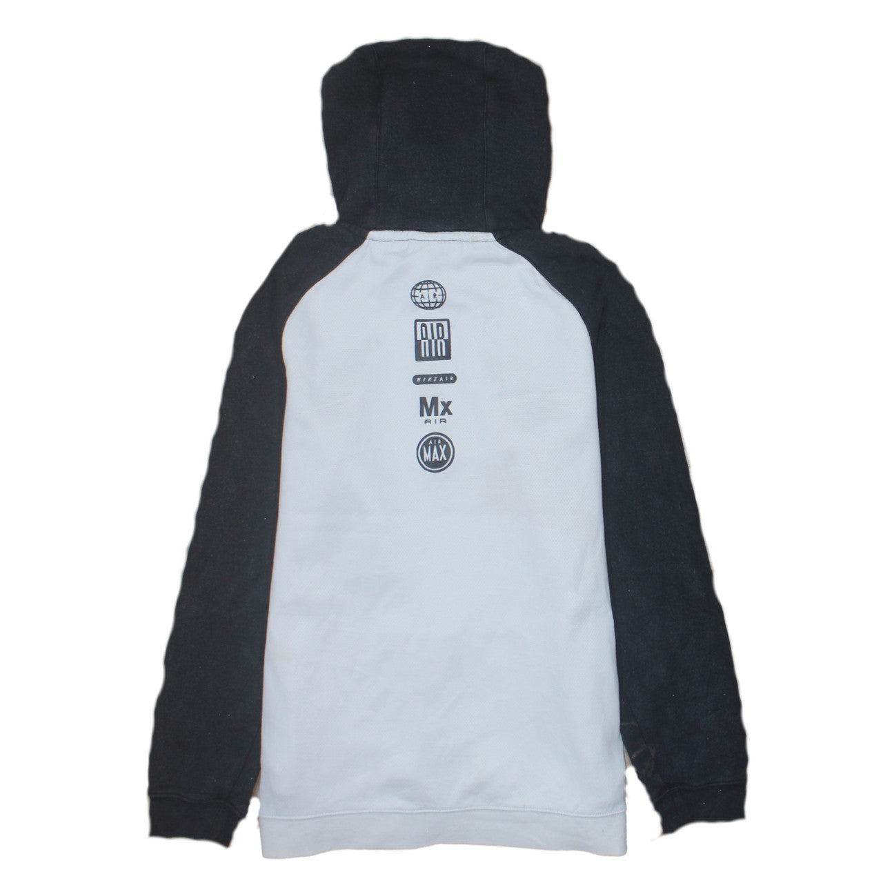Nike Men's Black White 1/2 Zip Hoodie Air Logo Fleece M