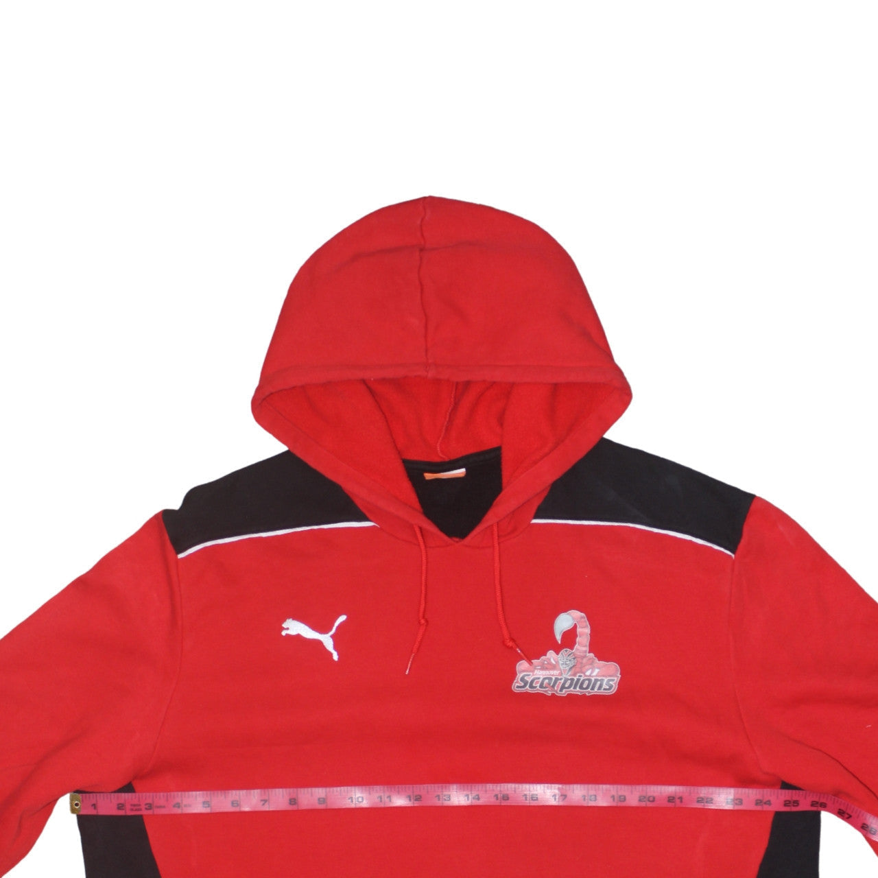 Puma Mens Red 2XL Pullover Hoodie Scorpions Sportswear
