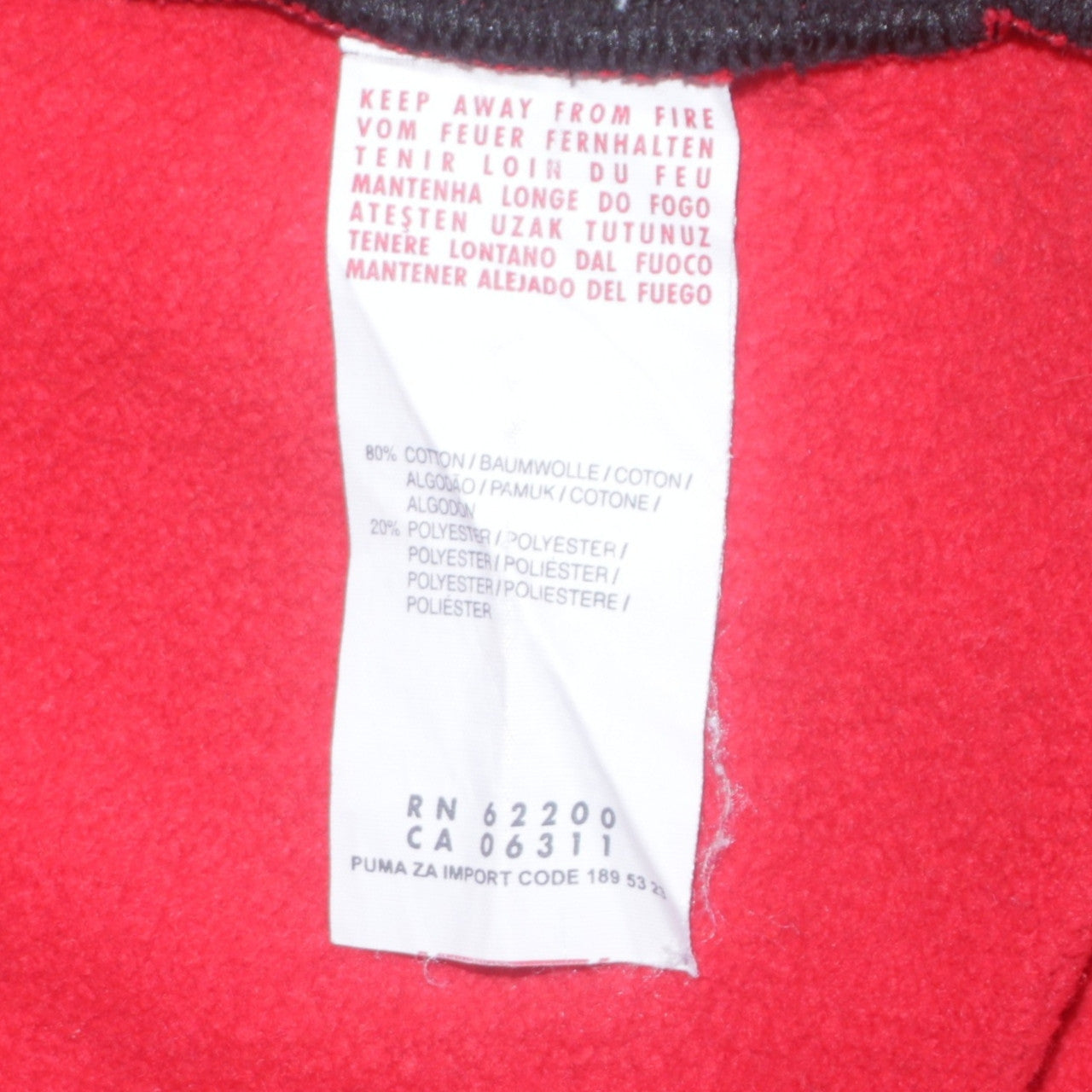 Puma Mens Red 2XL Pullover Hoodie Scorpions Sportswear