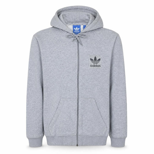 Adidas Men's Grey Full Zip Hoodie Size S Sportswear