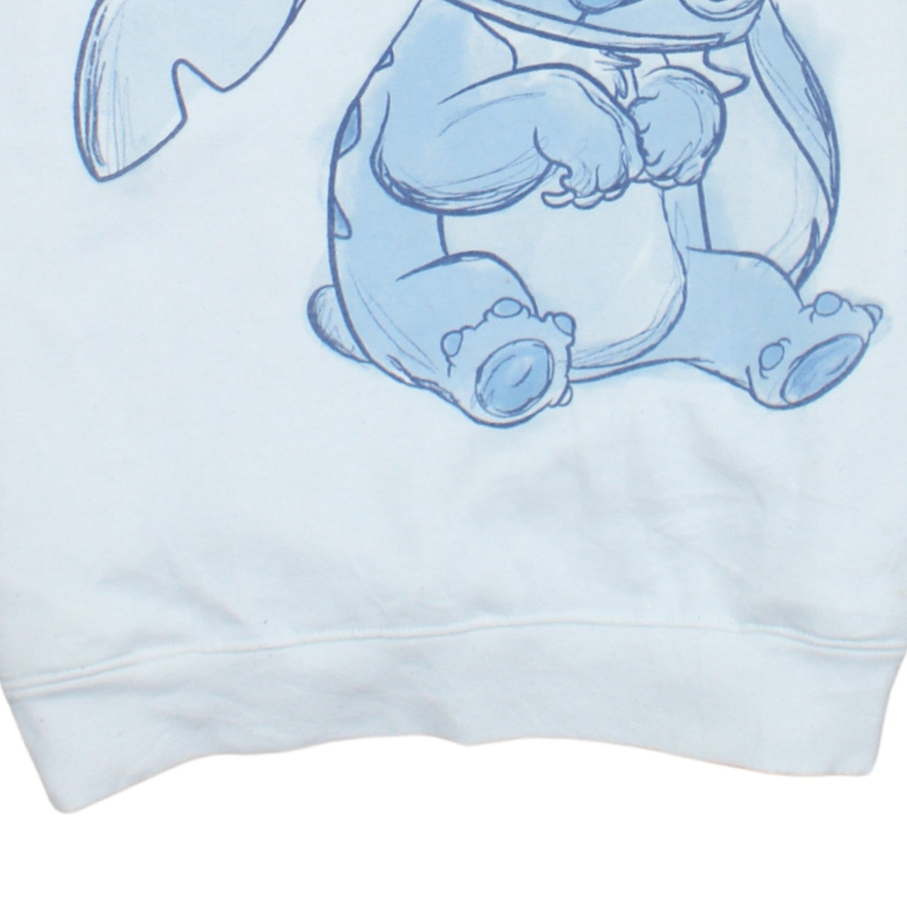 Disney Primark Women White Stitch Pullover Hoodie Size S