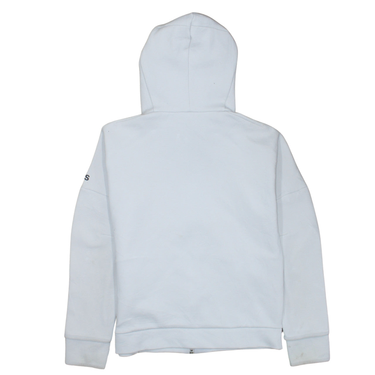 Adidas Boys Grey Full Zip Hoodie Size 13-14 Years Hooded Logo Sportswear