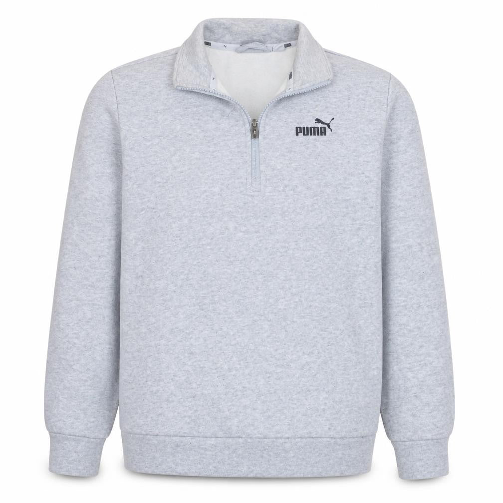 Puma Boys Grey 1/4 Zip Fleece Sweatshirt XL - Casual Winter Pullover