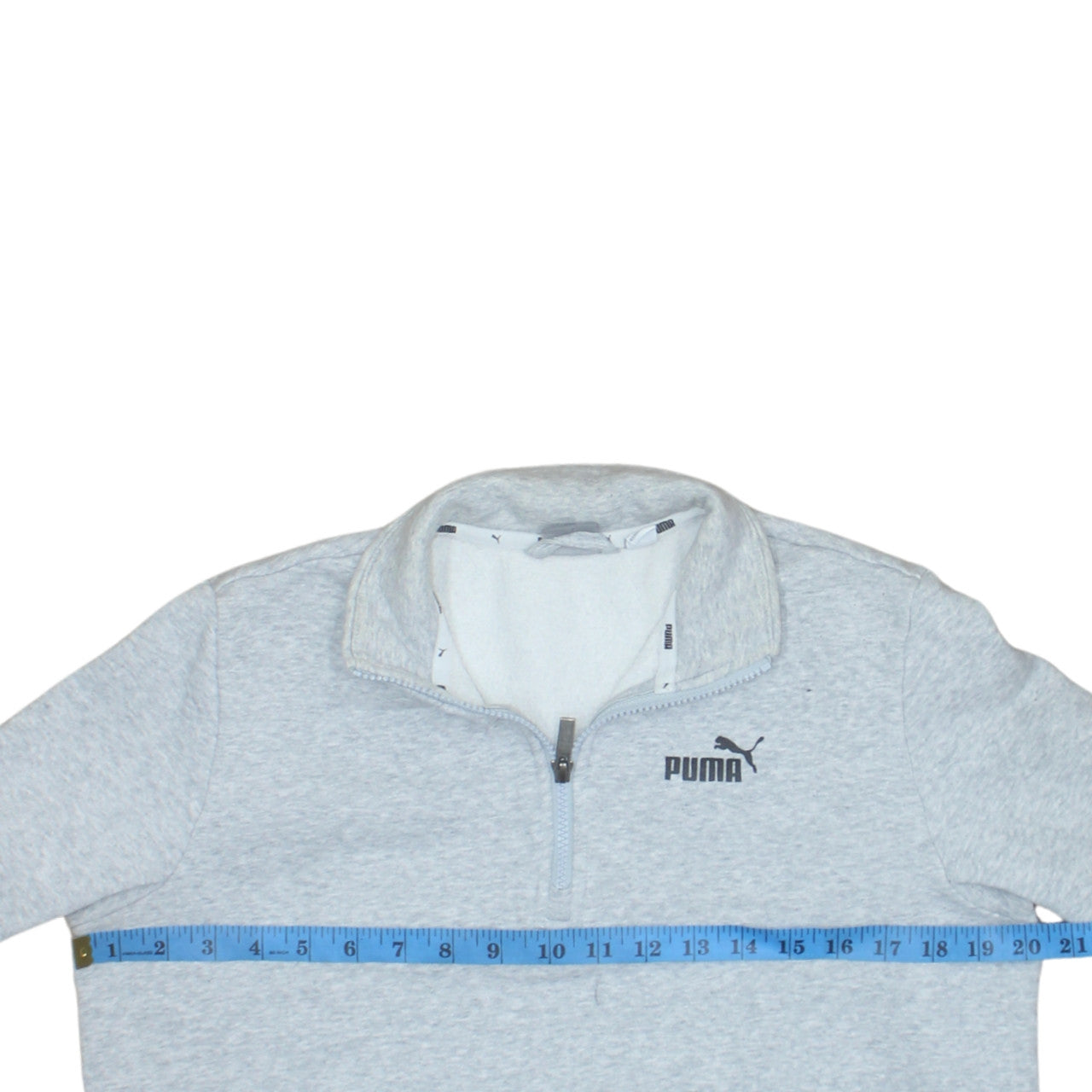 Puma Boys Grey 1/4 Zip Fleece Sweatshirt XL - Casual Winter Pullover