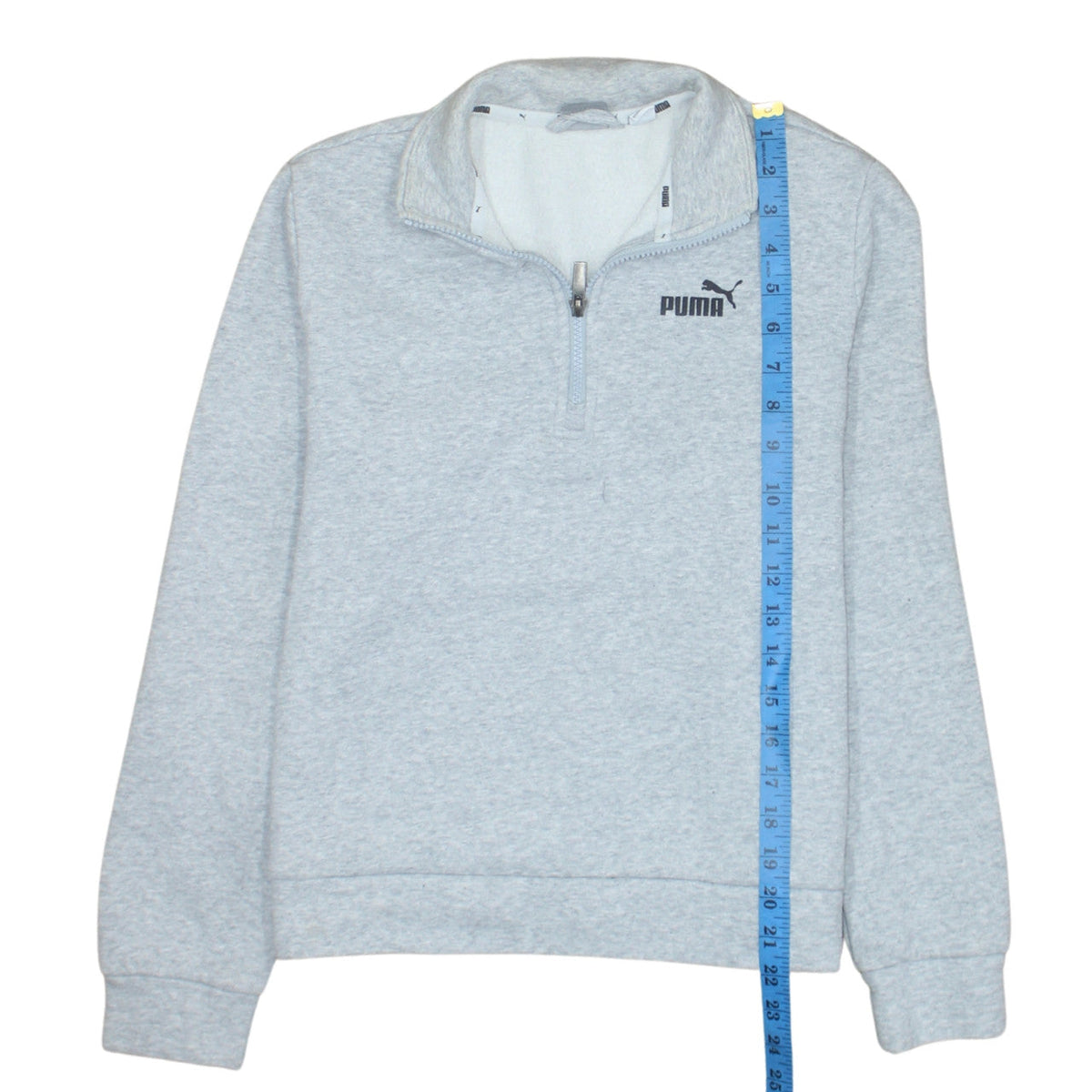Puma Boys Grey 1/4 Zip Fleece Sweatshirt XL - Casual Winter Pullover