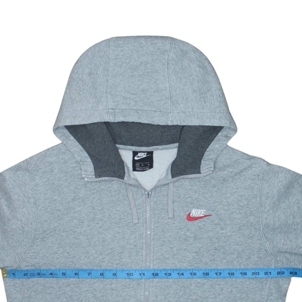 Nike Men's Grey Full Zip Hoodie M Regular Fit Sportswear