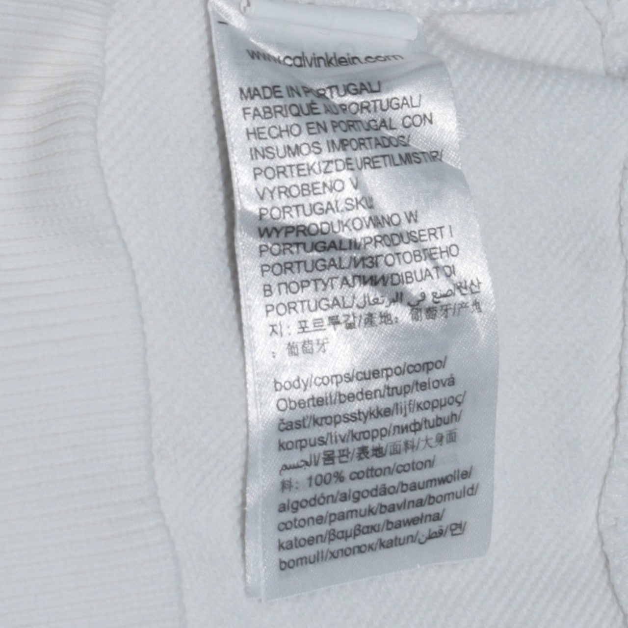 Calvin Klein Jeans Boys White Logo Pullover Sweatshirt Size 16 Years
