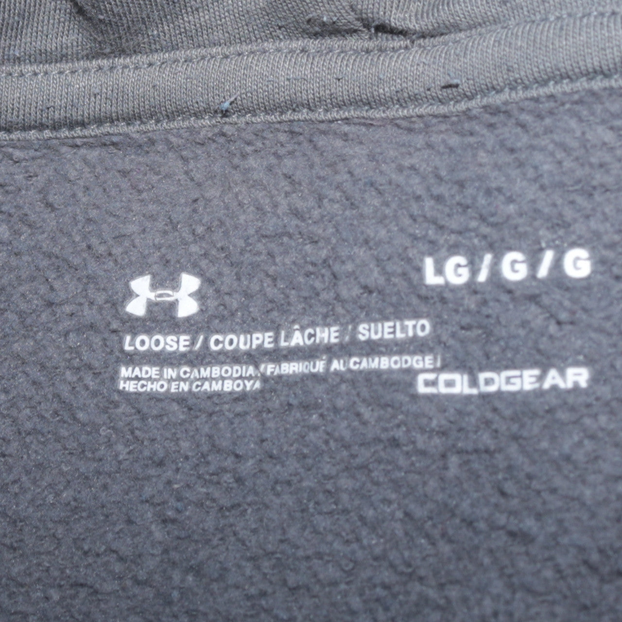 Under Armour Men's Grey Pullover Hoodie Size L ColdGear Fleece
