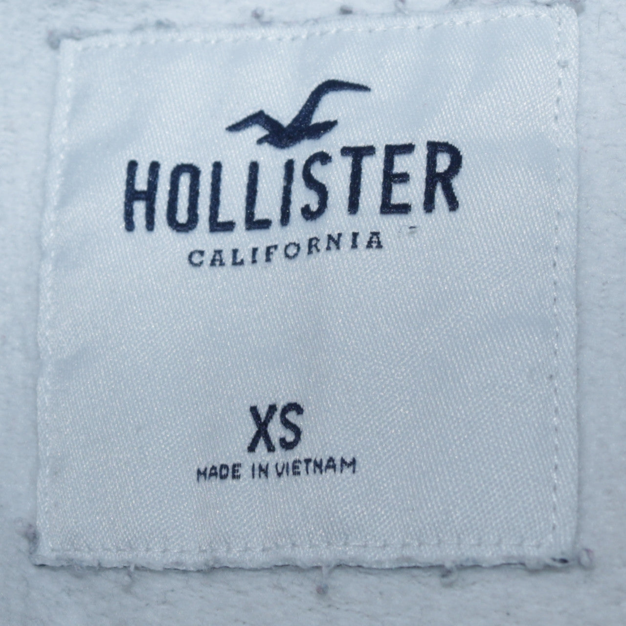 Hollister Women White XS Pullover Sweatshirt Logo Cotton Blend