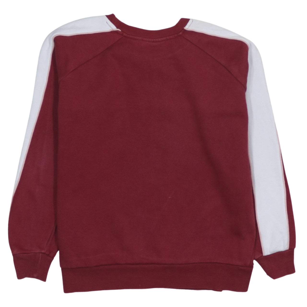 Fila Womens Burgundy White Logo Sweatshirt M12 Cotton Blend