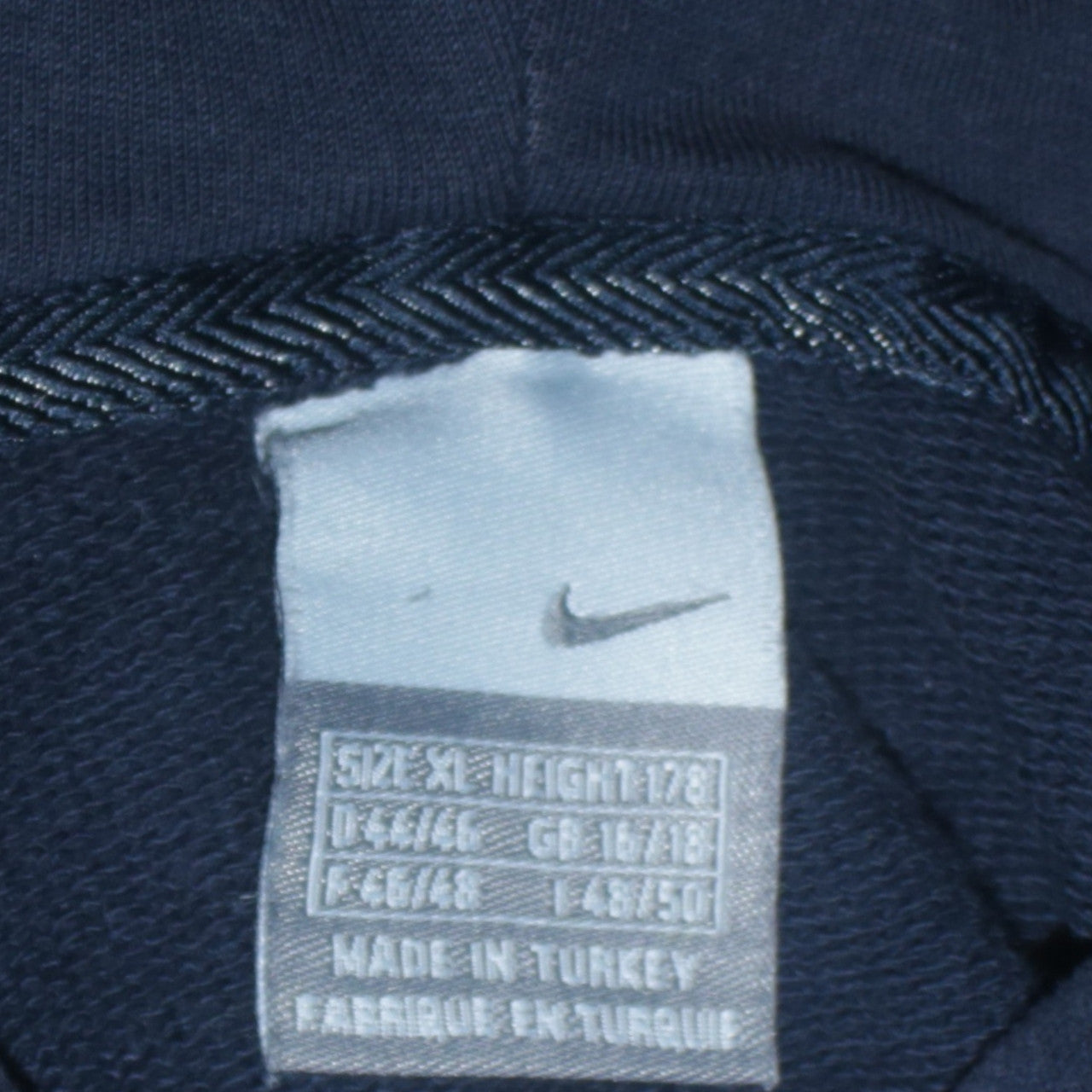 Nike Women's Navy Full Zip Hoodie Size XL 16/18 Fleece Lined Casual