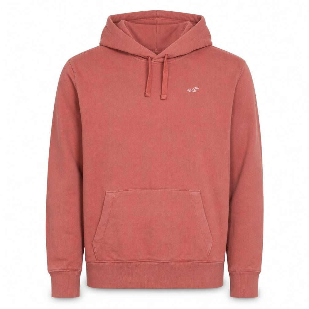 Hollister Men’s Pink Pullover Hoodie XL Cotton Blend Fleece