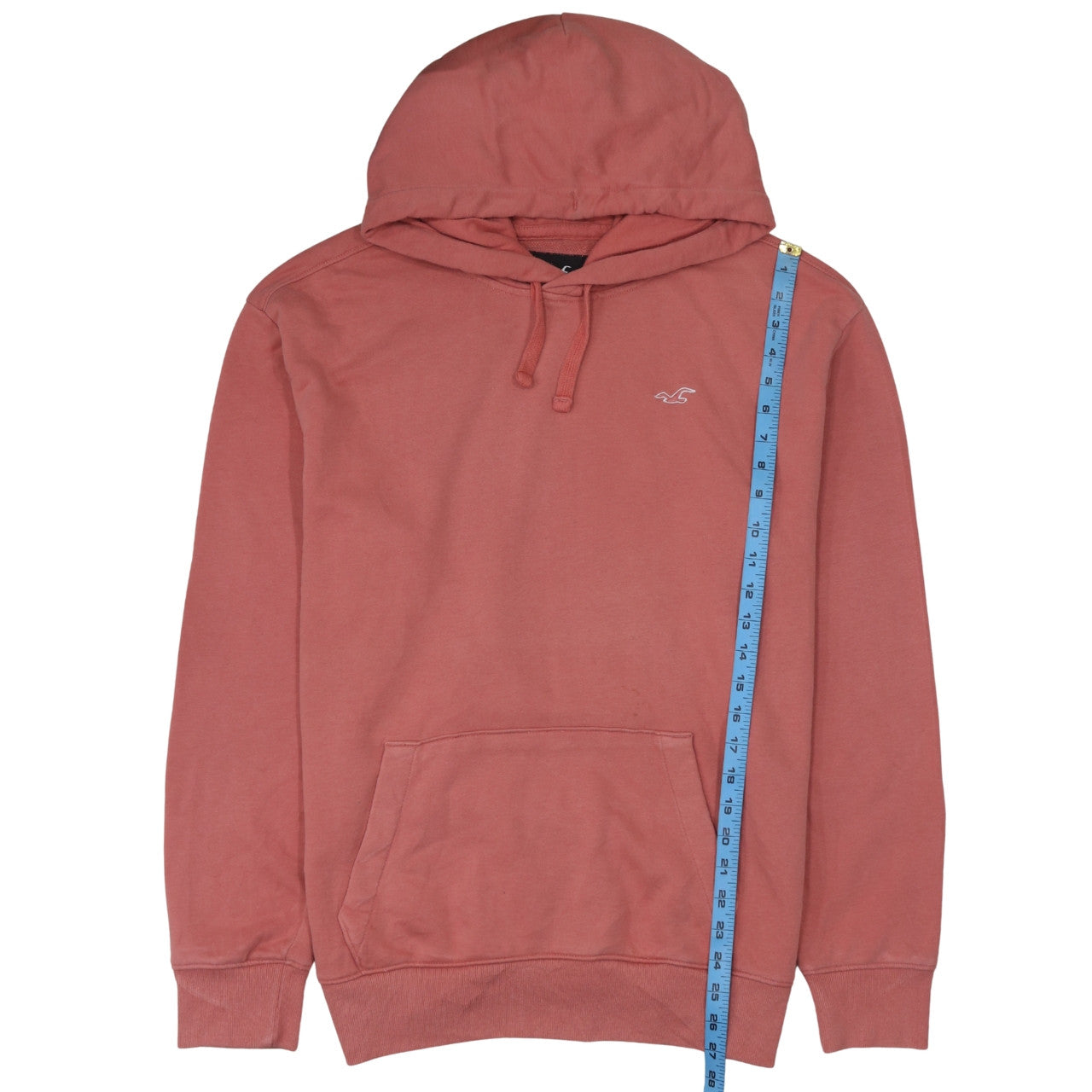 Hollister Men’s Pink Pullover Hoodie XL Cotton Blend Fleece