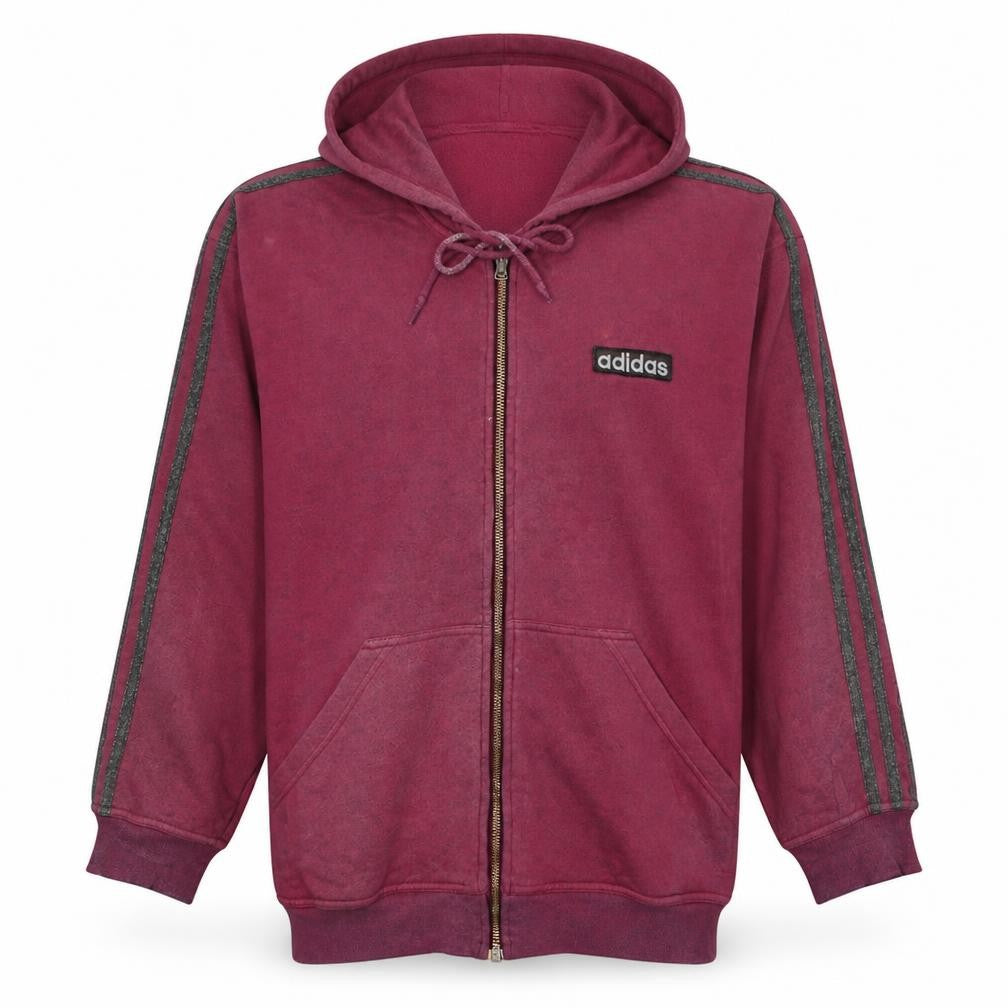 Adidas Men’s Purple Full Zip Hoodie Size M Fleece Casual Sportswear