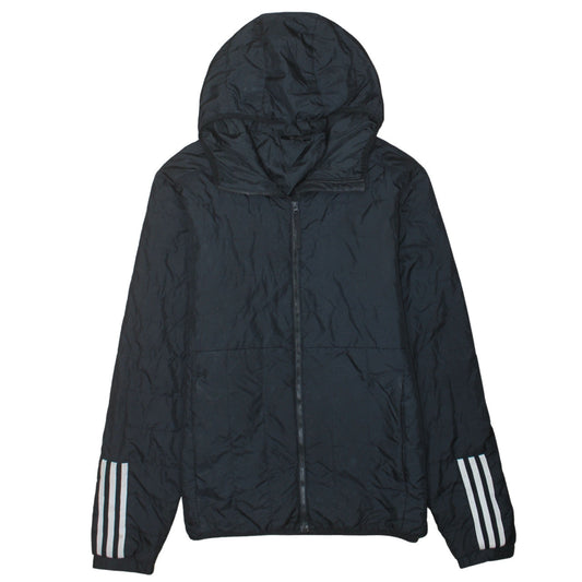 adidas Men’s Black Windbreaker Hooded Jacket Size S