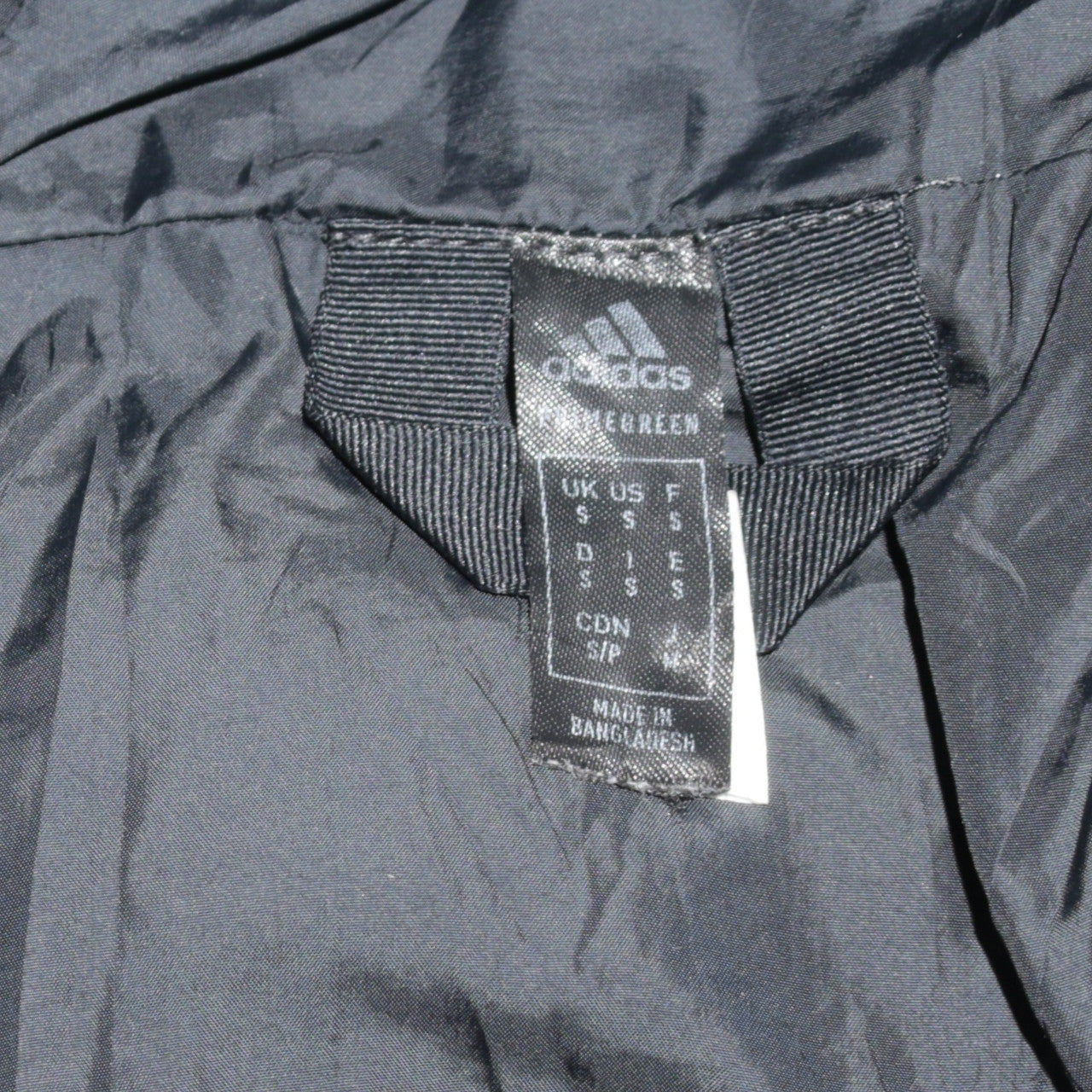 adidas Men’s Black Windbreaker Hooded Jacket Size S