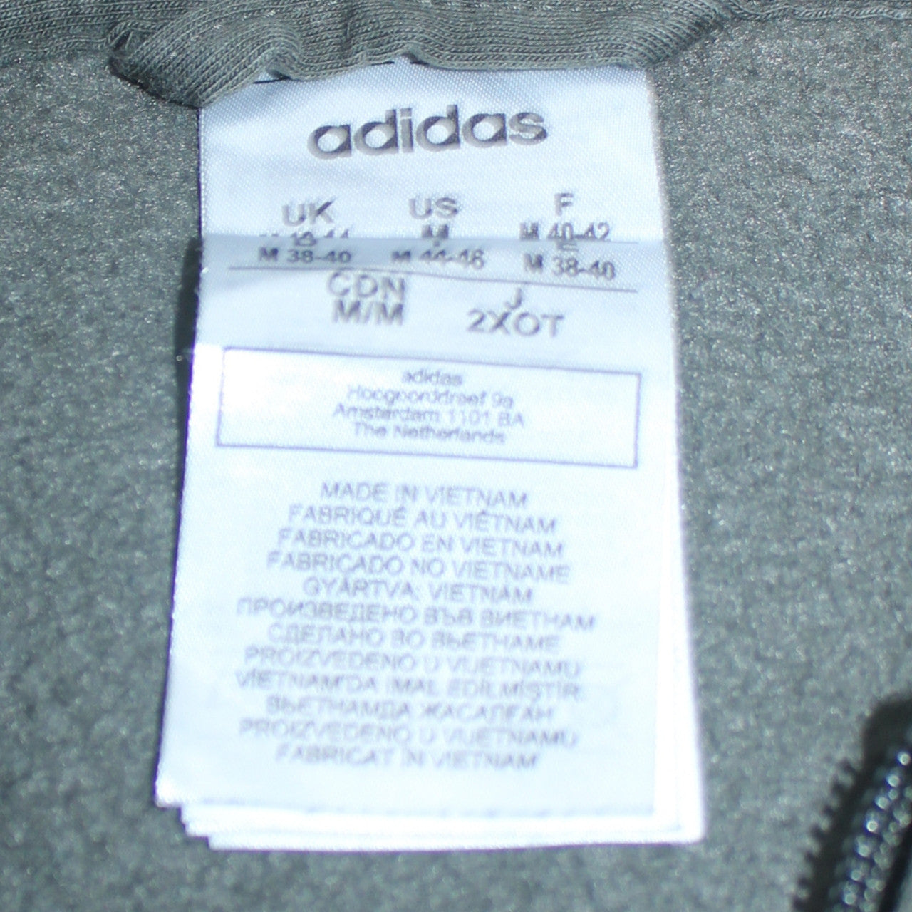 Adidas Women Black Full Zip Hoodie Size M Hooded Fleece Lined Sweatshirt
