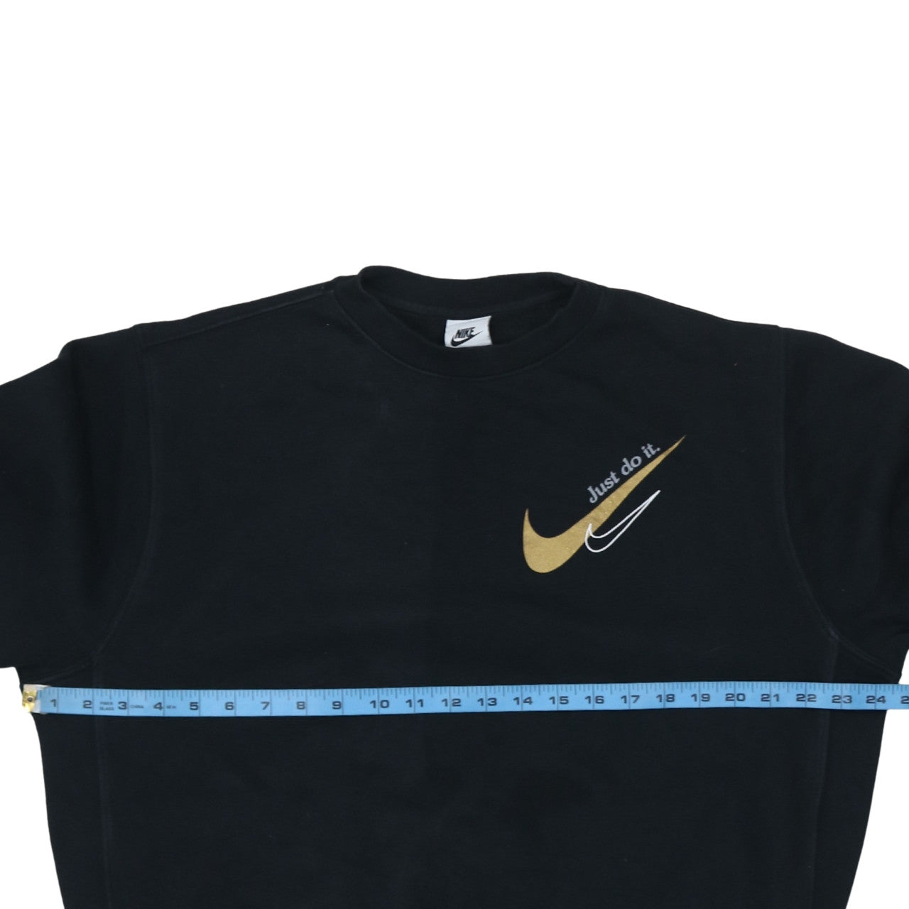 Nike Men's Black Gold Logo Pullover Sweatshirt M