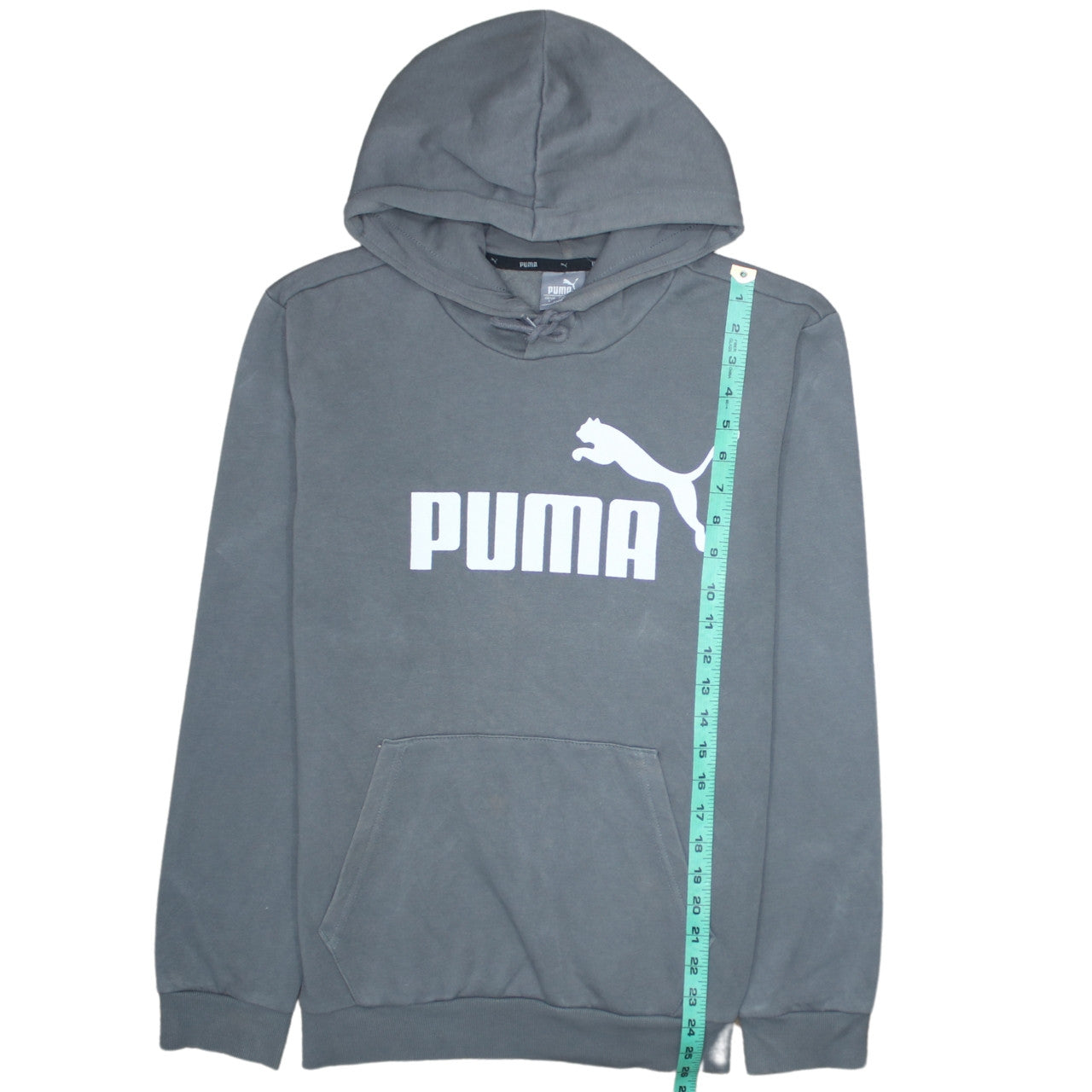Puma Mens Grey Pullover Hoodie Small Regular Fit Sports Style