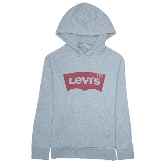 Levi's Men's Grey Pullover Hoodie S Logo Graphic Sweatshirt